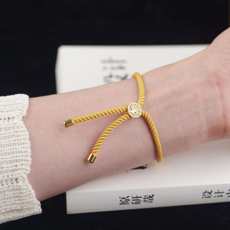 For Xiaomi Mi Band 8 / 9 / 9 NFC Mibbs Milan Cord Bracelet Watch Band(Yellow)