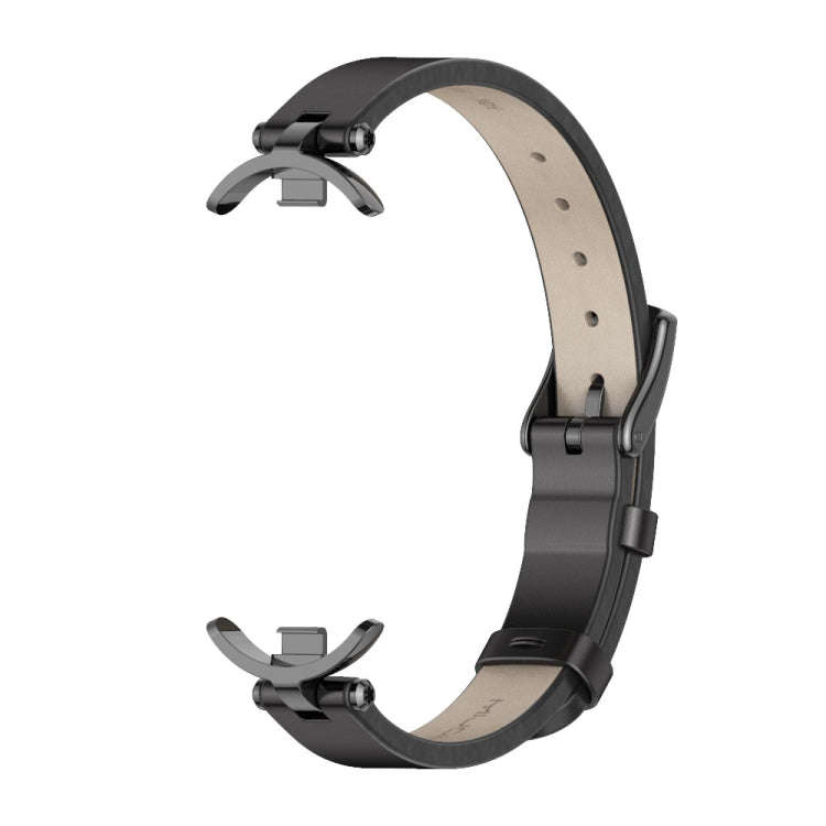 For Xiaomi Mi Band 8 / 9 / 9 NFC Mijobs First Layer Cowhide Watch Band(Black)