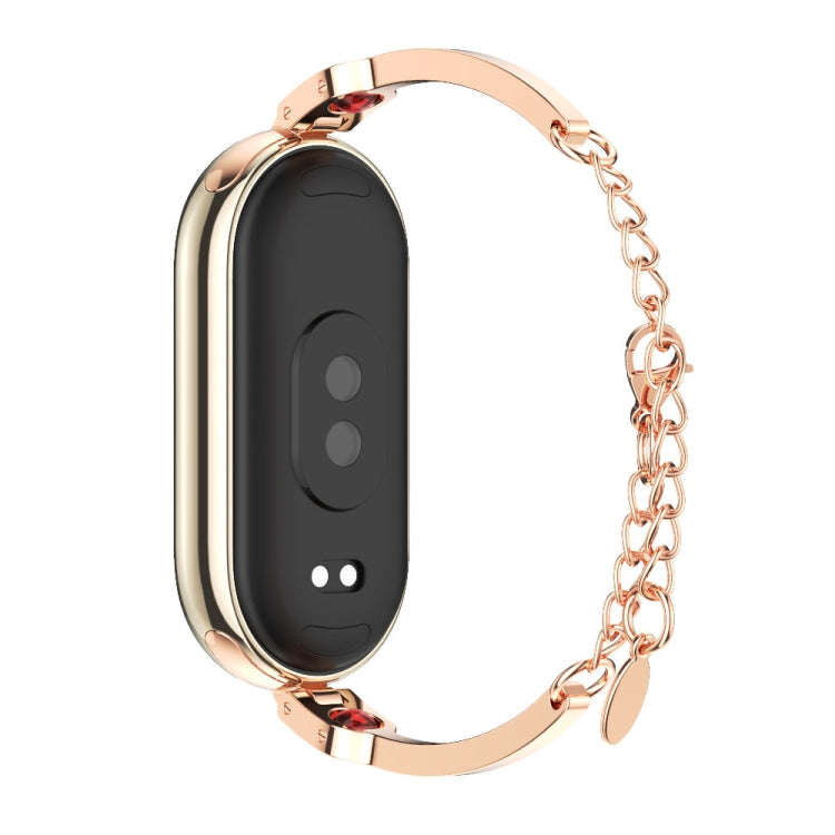 For Xiaomi Mi Band 8 / 9 / 9 NFC Mijobs Ruyi Beauty Bracelet Watch Band(Rose Gold Red)