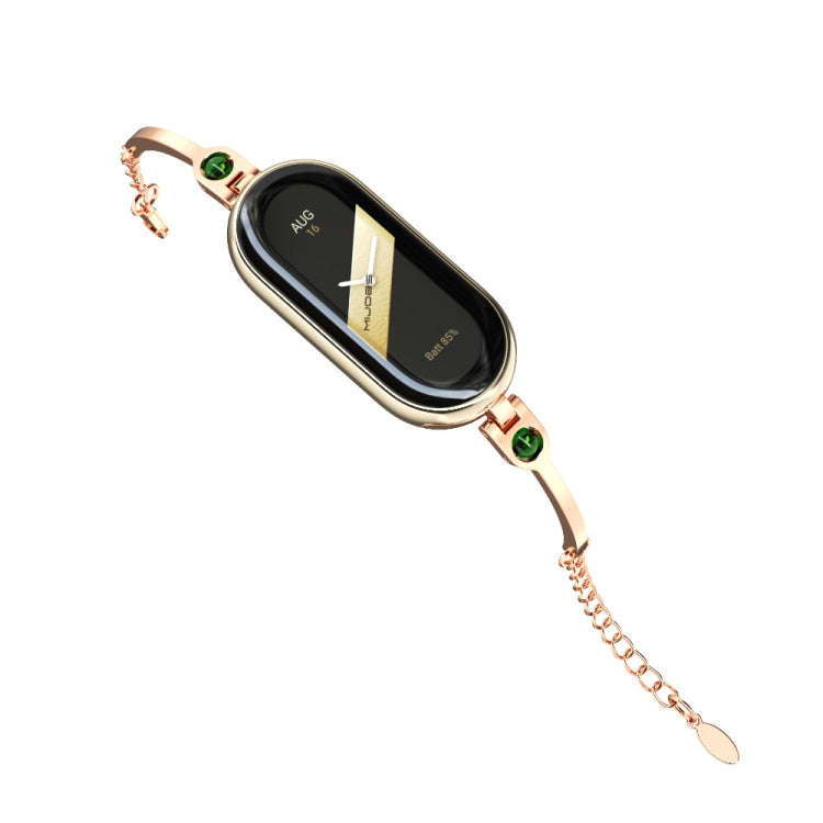 For Xiaomi Mi Band 8 / 9 / 9 NFC Mijobs Ruyi Beauty Bracelet Watch Band(Rose Gold Green)