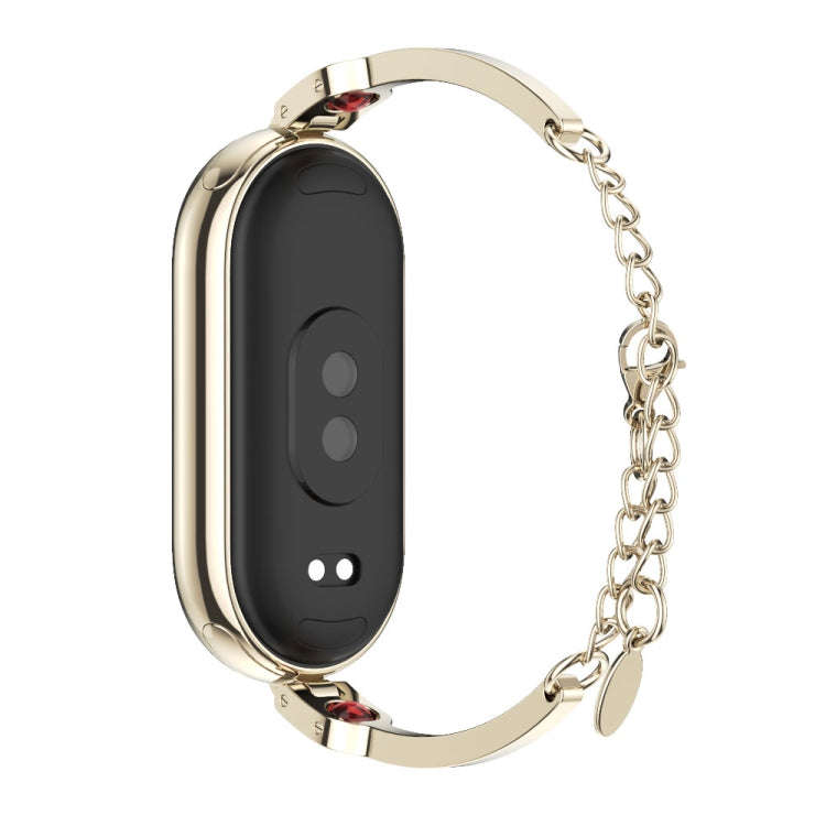 For Xiaomi Mi Band 8 / 9 / 9 NFC Mijobs Ruyi Beauty Bracelet Watch Band(Light Gold Red)