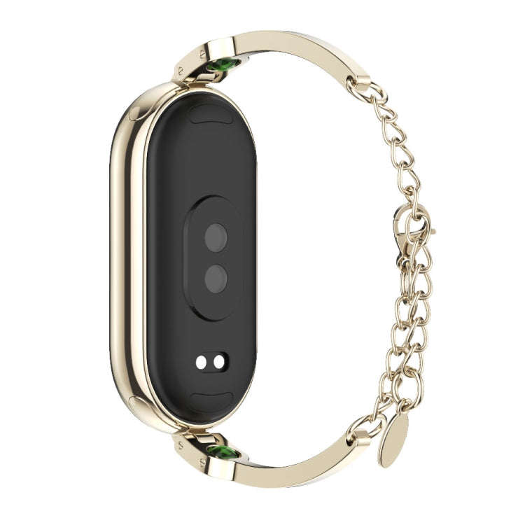 For Xiaomi Mi Band 8 / 9 / 9 NFC Mijobs Ruyi Beauty Bracelet Watch Band(Light Gold Green)