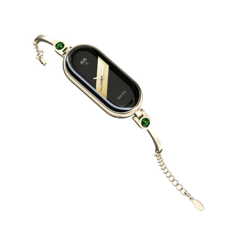 For Xiaomi Mi Band 8 / 9 / 9 NFC Mijobs Ruyi Beauty Bracelet Watch Band(Light Gold Green)