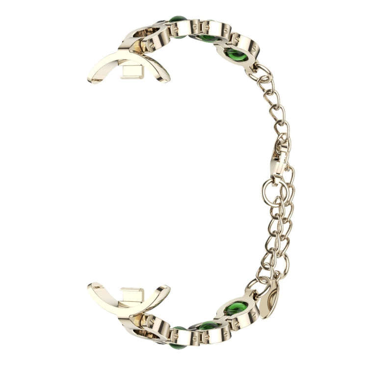 For Xiaomi Mi Band 8 / 9 / 9 NFC Mijobs Mermaid Beauty Bracelet Watch Band(Light Gold Green)