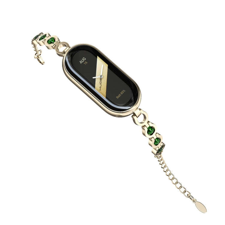 For Xiaomi Mi Band 8 / 9 / 9 NFC Mijobs Mermaid Beauty Bracelet Watch Band(Light Gold Green)