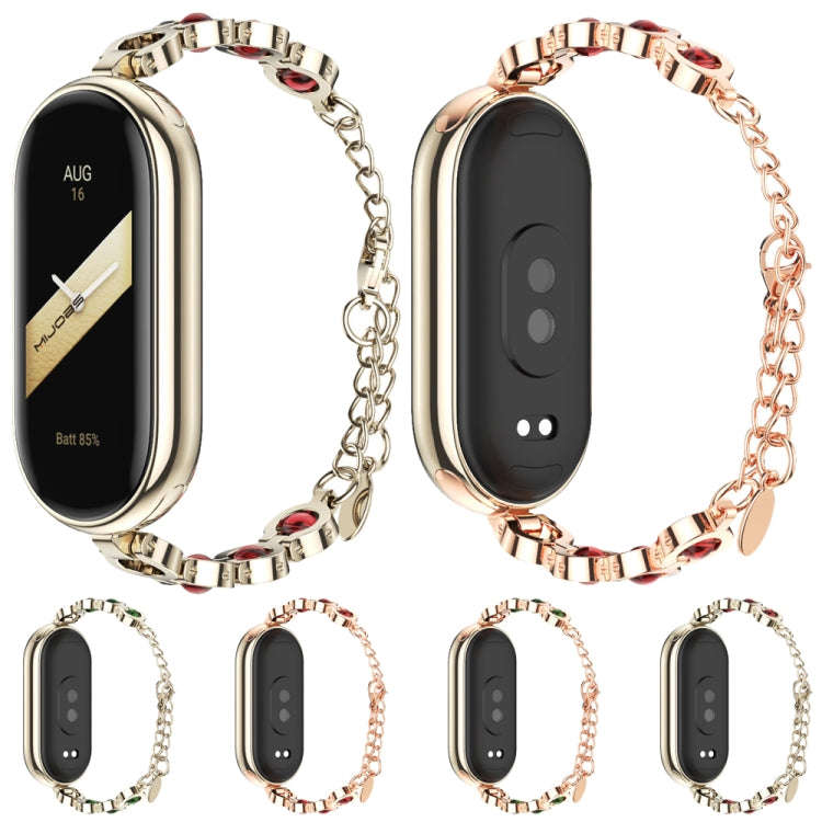 For Xiaomi Mi Band 8 / 9 / 9 NFC Mijobs Mermaid Beauty Bracelet Watch Band(Light Gold Green)