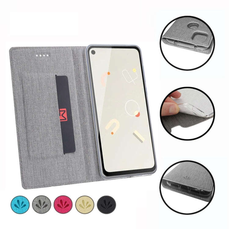 For Google Pixel 4a ViLi Magnetic Suction Shockproof TPU + PU Horizontal Flip Protective Case wit...