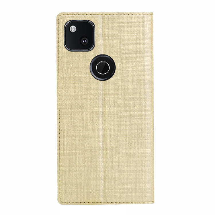 For Google Pixel 4a ViLi Magnetic Suction Shockproof TPU + PU Horizontal Flip Protective Case wit...