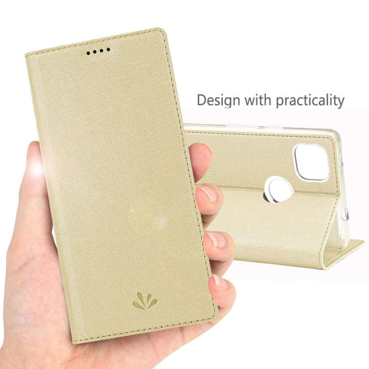 For Google Pixel 4a ViLi Magnetic Suction Shockproof TPU + PU Horizontal Flip Protective Case wit...