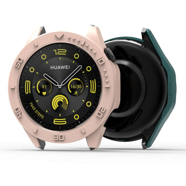 For Huawei Watch GT 4 41mm Half Cover PC Watch Protective Case with Scale(Pink)