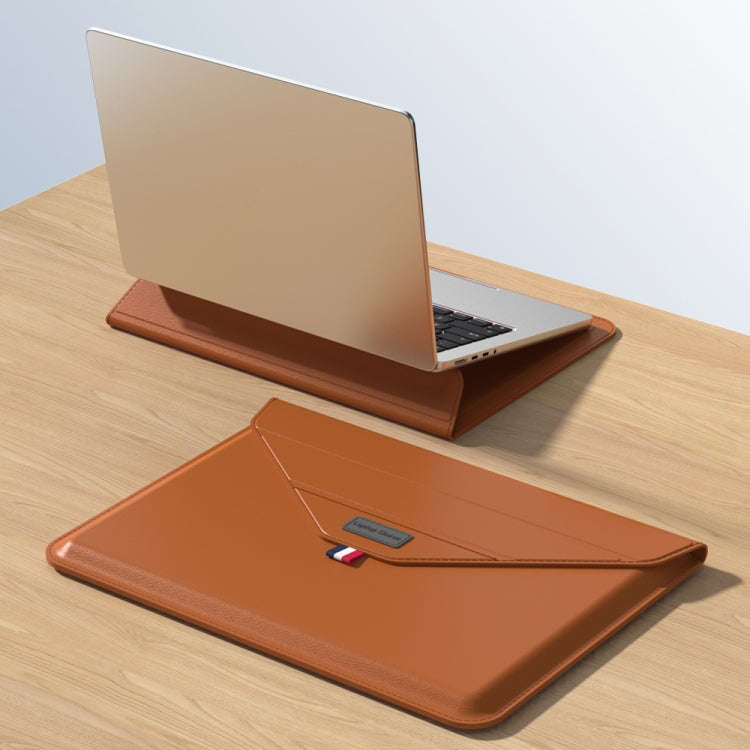 For 15.4/15.6/16.1 inch Envelope Holder Laptop Sleeve Bag(Brown)