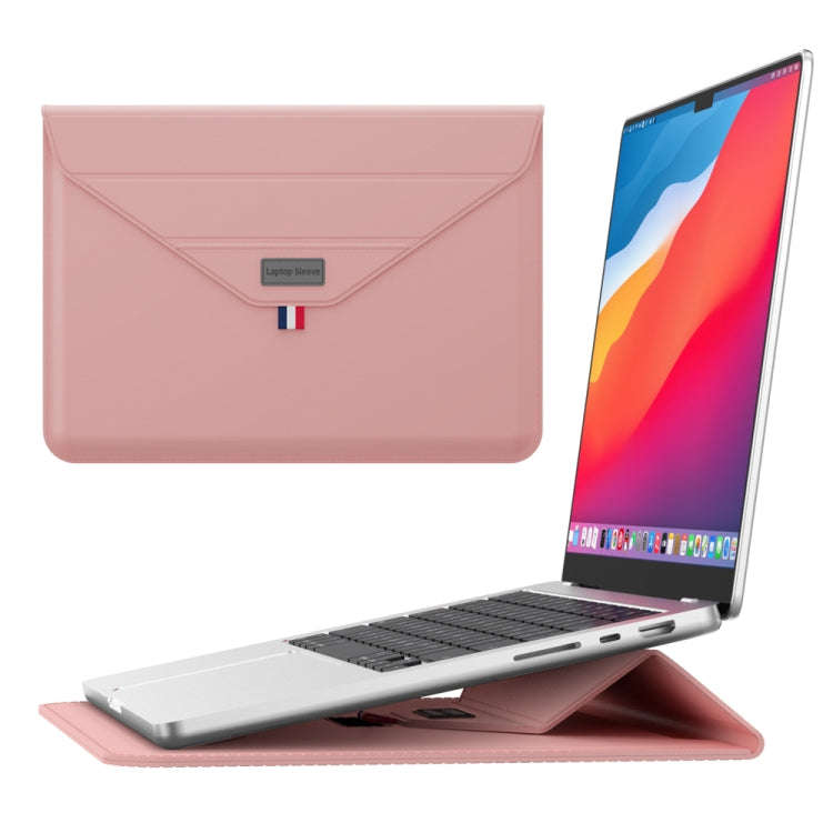 For 15.4/15.6/16.1 inch Envelope Holder Laptop Sleeve Bag(Pink)