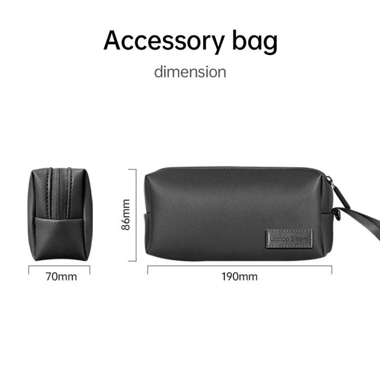 For 15.4/15.6/16.1 inch Envelope Holder Laptop Sleeve Bag with Accessories Bag(Dark Blue)