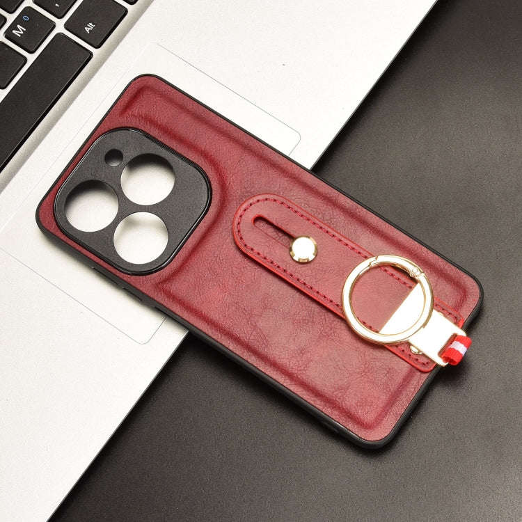 For Infinix Smart 8 Plus / Smart 8 Pro Wristband Leather Back Phone Case(Red)