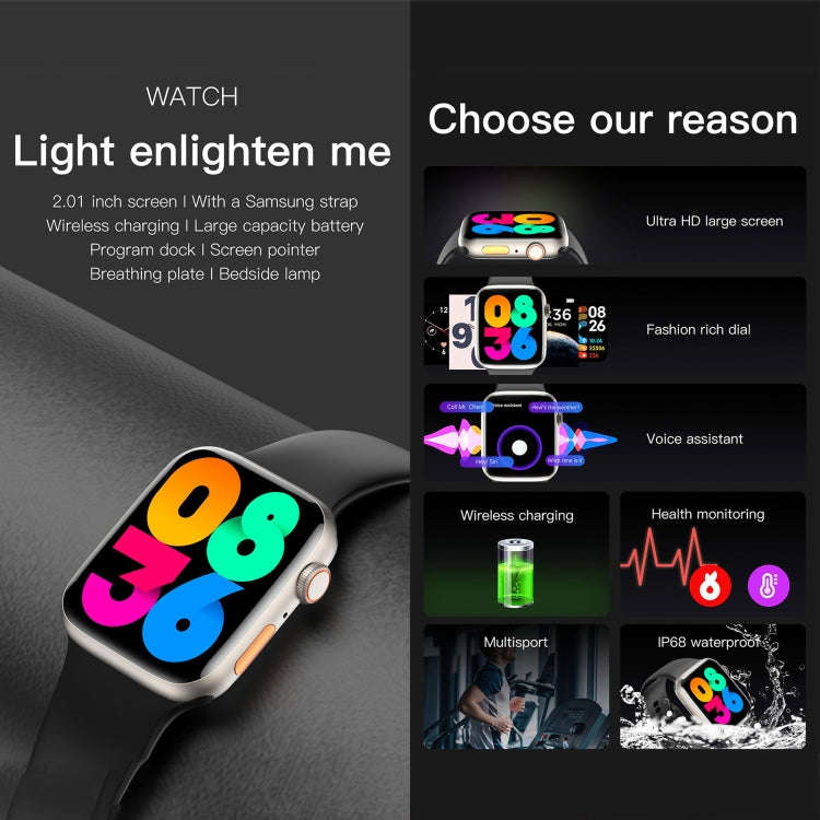 Q9 Smart Bracelet, 2.01 inch Waterproof Smart Watch, BT Call / Heart Rate / Blood Pressure / Bloo...