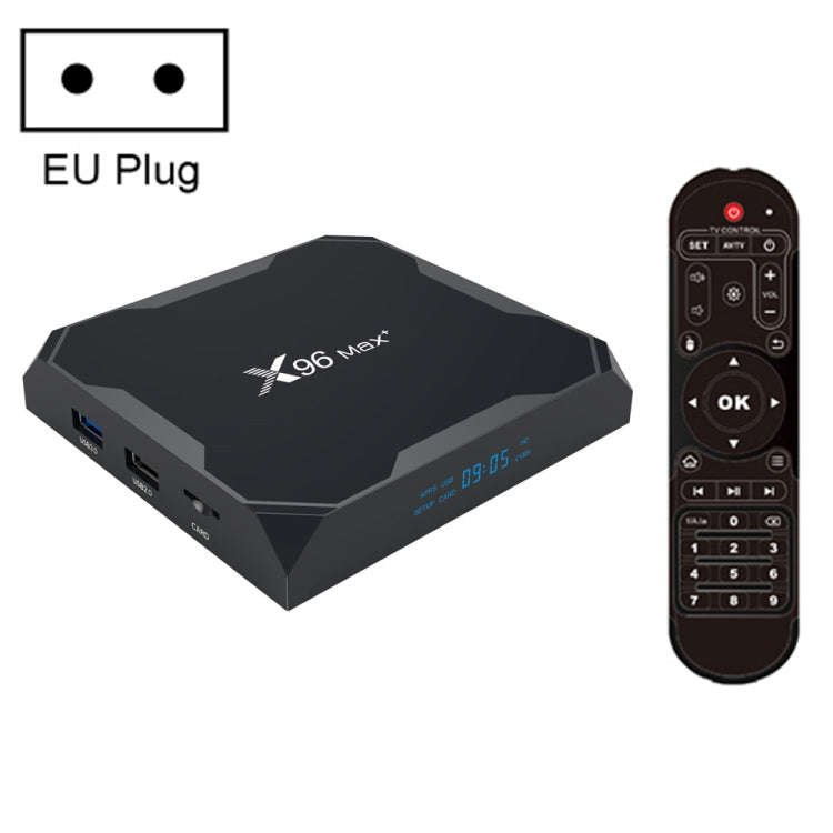 X96 max+ 4K Smart TV Box with Remote Control, Android 9.0, Amlogic S905X3 Quad-Core Cortex-A55,2G...