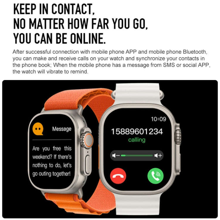 S800 Ultra Max Smart Bracelet, 1.5 inch Silicone Band Smart Watch, Bluetooth Call / Heart Rate / ...
