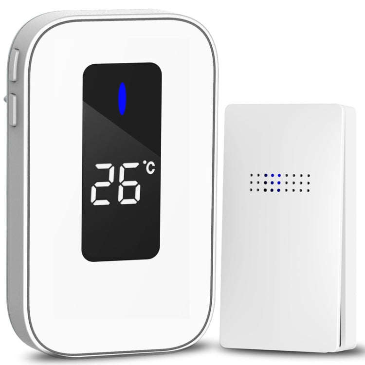 C303B One to One Home Wireless Doorbell Temperature Digital Display Remote Control Elderly Pager,...