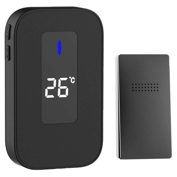 C303B One to One Home Wireless Doorbell Temperature Digital Display Remote Control Elderly Pager,...