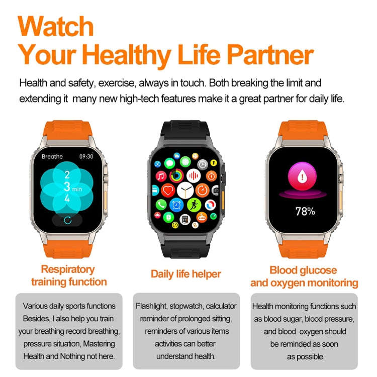 G41 Smart Bracelet, 2.01 inch IP67 Waterproof Smart Watch, Bluetooth Call / Heart Rate / Non-inva...
