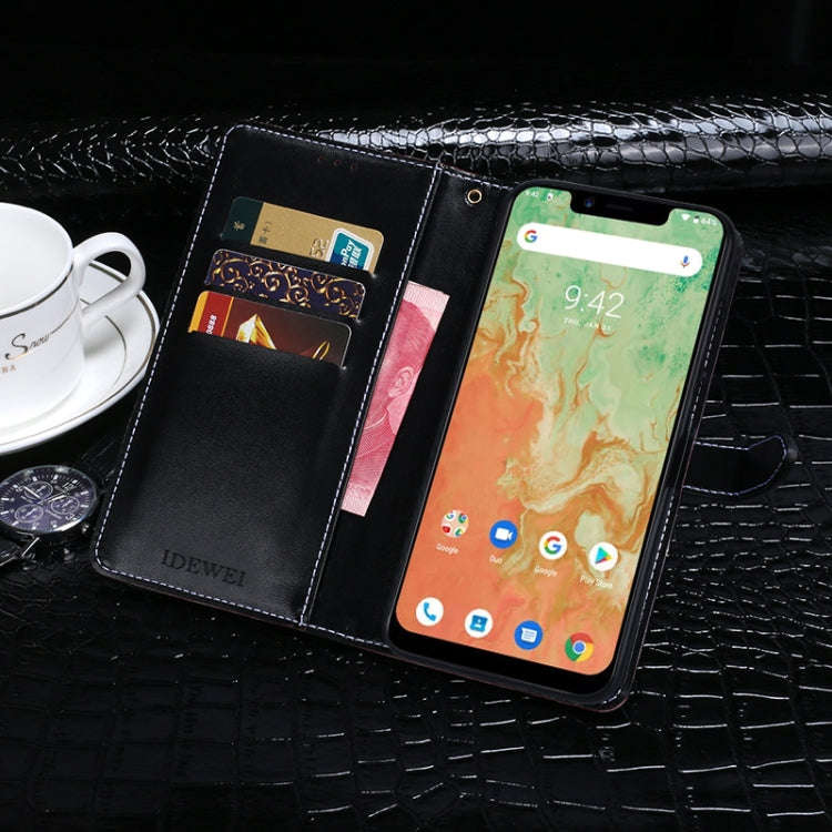 For Umidigi A3X idewei Crocodile Texture Horizontal Flip Leather Case with Holder & Card Slots & ...