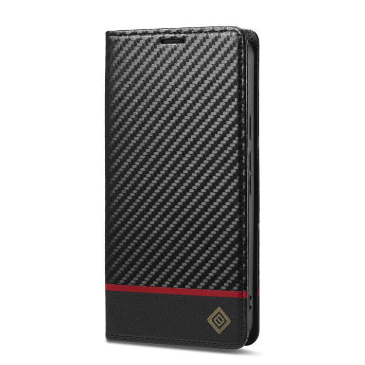 For Google Pixel 10 Pro XL LC.IMEEKE Carbon Fiber Leather Phone Case(Horizontal Black)
