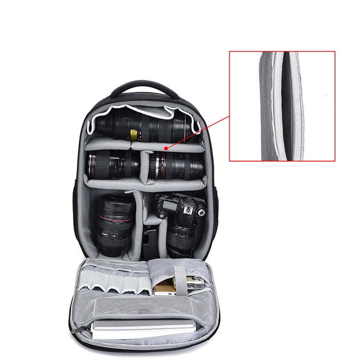 CADeN W9 Travel Lens Pouch Bag Drone Camera Backpack Bag(Black)