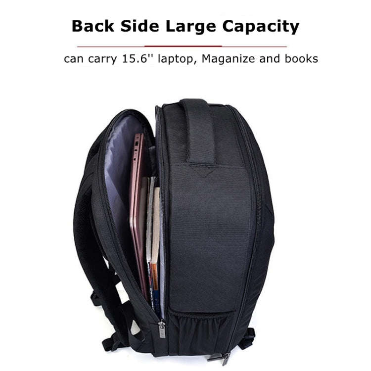 CADeN W9 Travel Lens Pouch Bag Drone Camera Backpack Bag(Black)