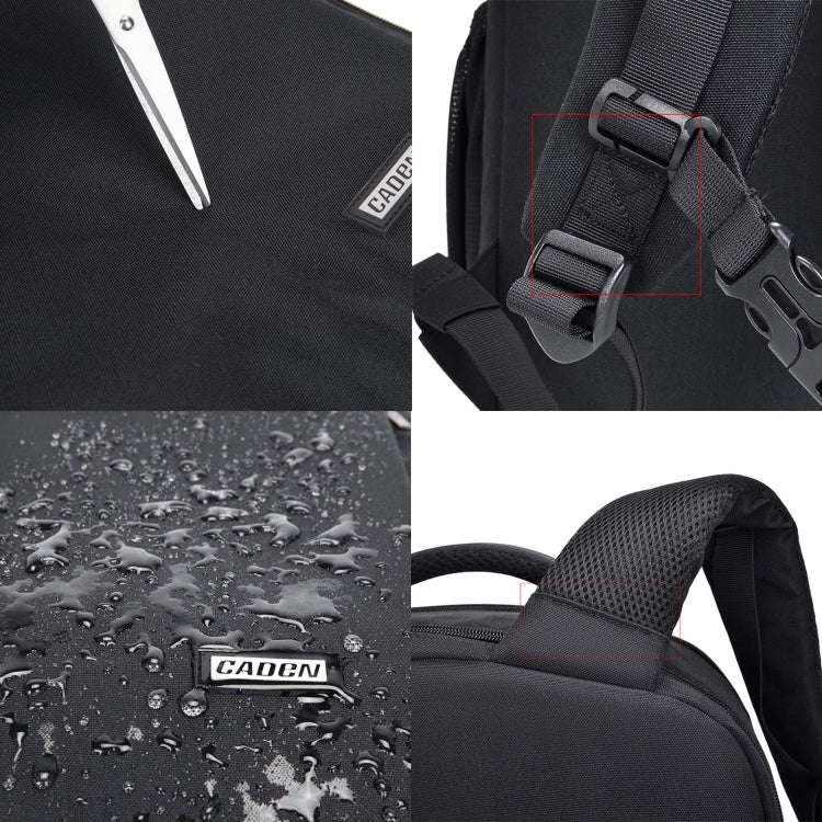 CADeN W9 Travel Lens Pouch Bag Drone Camera Backpack Bag(Black)