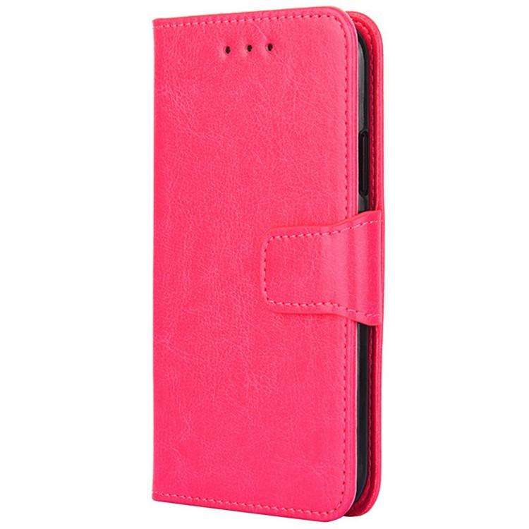 For Honor X8c 4G Crystal Texture Leather Phone Case(Rose Red)