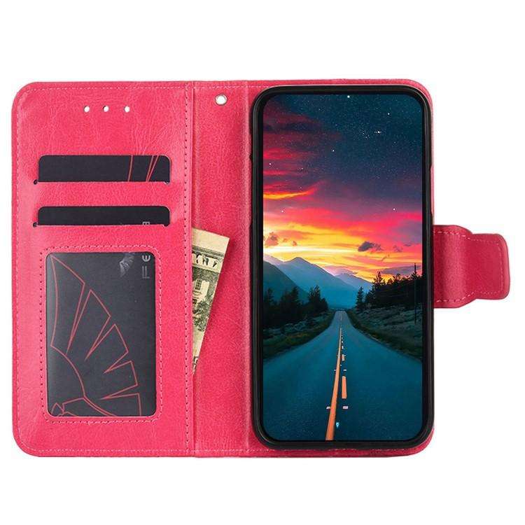 For Honor X8c 4G Crystal Texture Leather Phone Case(Rose Red)