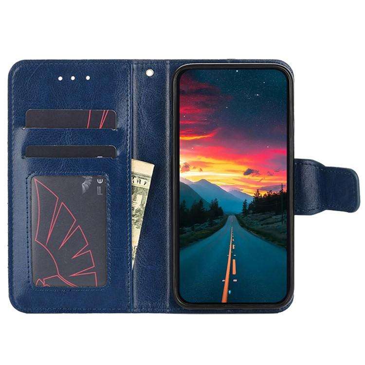 For Honor X8c 4G Crystal Texture Leather Phone Case(Royal Blue)