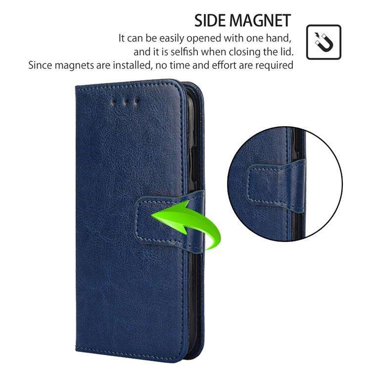 For Honor X8c 4G Crystal Texture Leather Phone Case(Royal Blue)