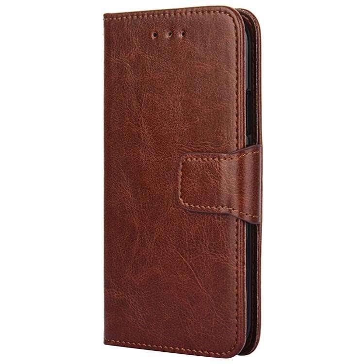 For Honor X8c 4G Crystal Texture Leather Phone Case(Brown)