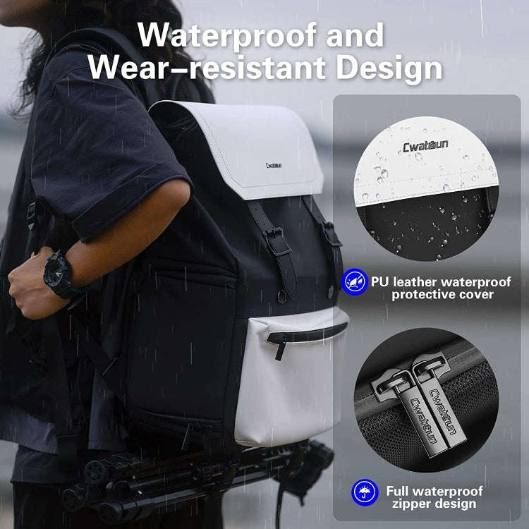 Cwatcun D79 Camera Backpack Multi-Functional Camera  Dual Shoulders Bag, Size:40.5 x 28 x 17.5cm ...