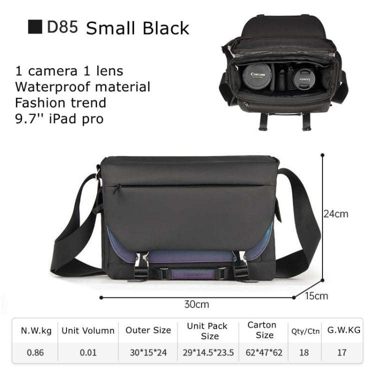 Cwatcun D85 Camera Bag Side Quick Access Camera Messenger Case Waterproof Bag, Size:30 x 15 x 24c...