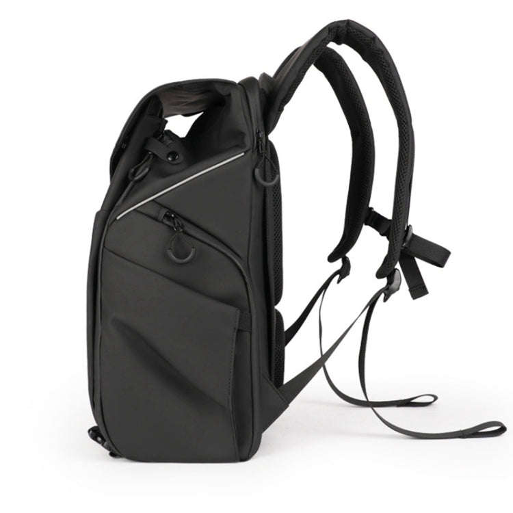 Cwatcun D89 Camera Backpack Waterproof Leather Film 15.6 Laptop Sleeve Bag, Size:43.5 x 33 x 22.5...