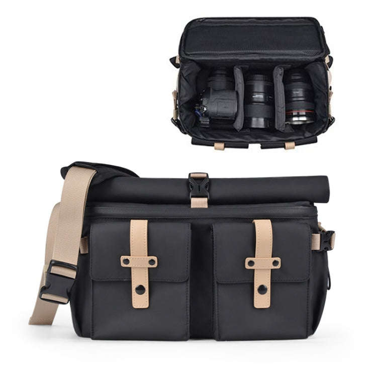 Cwatcun D90 Contrast Color Single Shoulder Camera Bag Outdoor Camera Bag Professional Crossbody H...