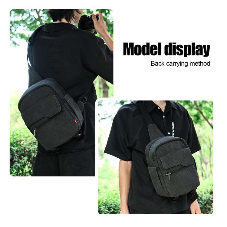 Cwatcun D93 Camera Bag Canvas Shoulder Bag, Size:21 x 14 x 30cm Black