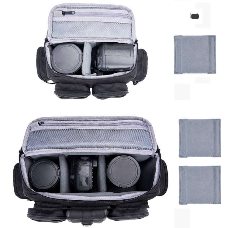 Cwatcun D96 Waist Camera Bag Sling Shoulder Camera Bag, Size:29.5 x 17.5 x 18cm(Black)