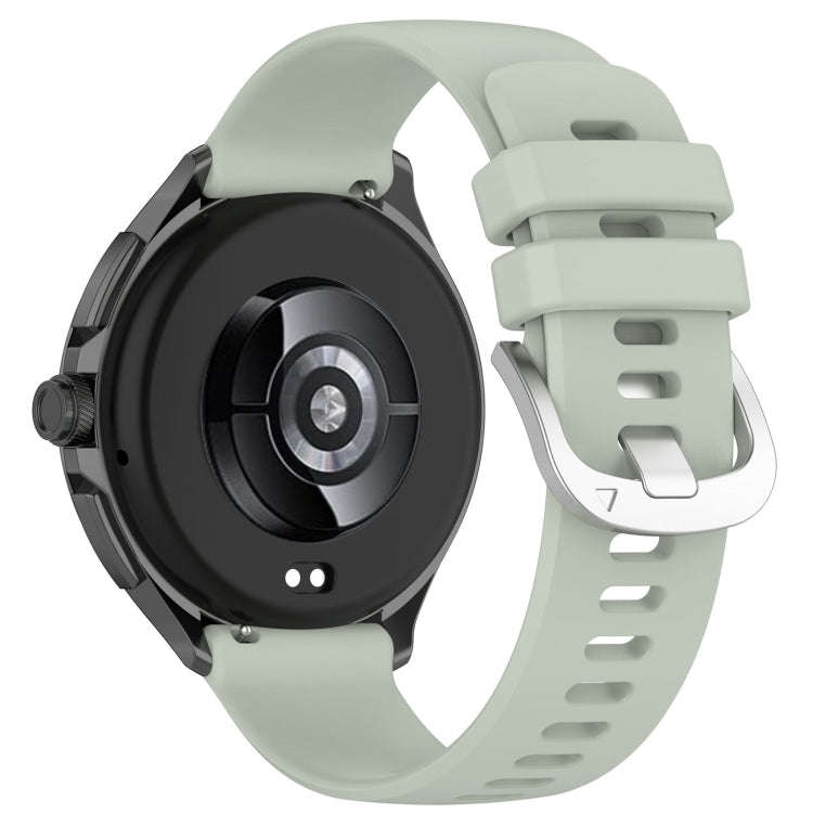 For Huawei Watch 2 Pro / Honor Watch 4 Pro Liquid Glossy Silver Buckle Silicone Watch Band(Green)