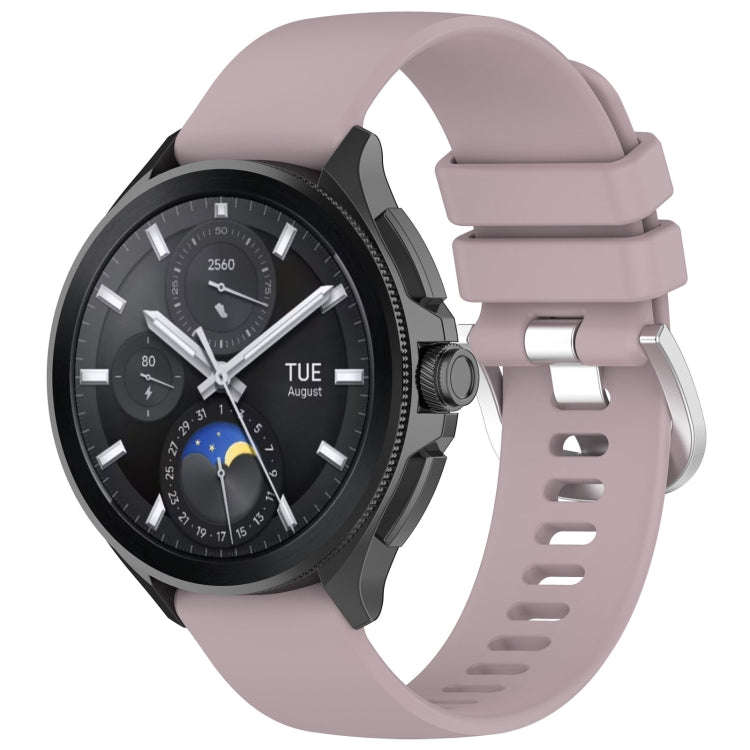 For Huawei Watch 2 Pro / Honor Watch 4 Pro Liquid Glossy Silver Buckle Silicone Watch Band(Purple)