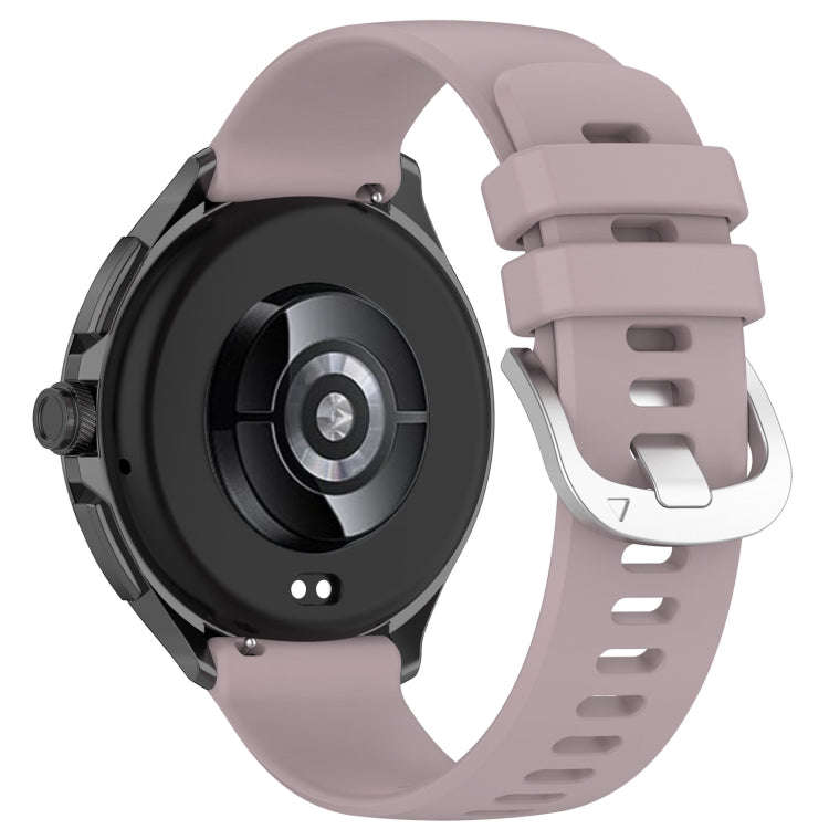For Huawei Watch 2 Pro / Honor Watch 4 Pro Liquid Glossy Silver Buckle Silicone Watch Band(Purple)
