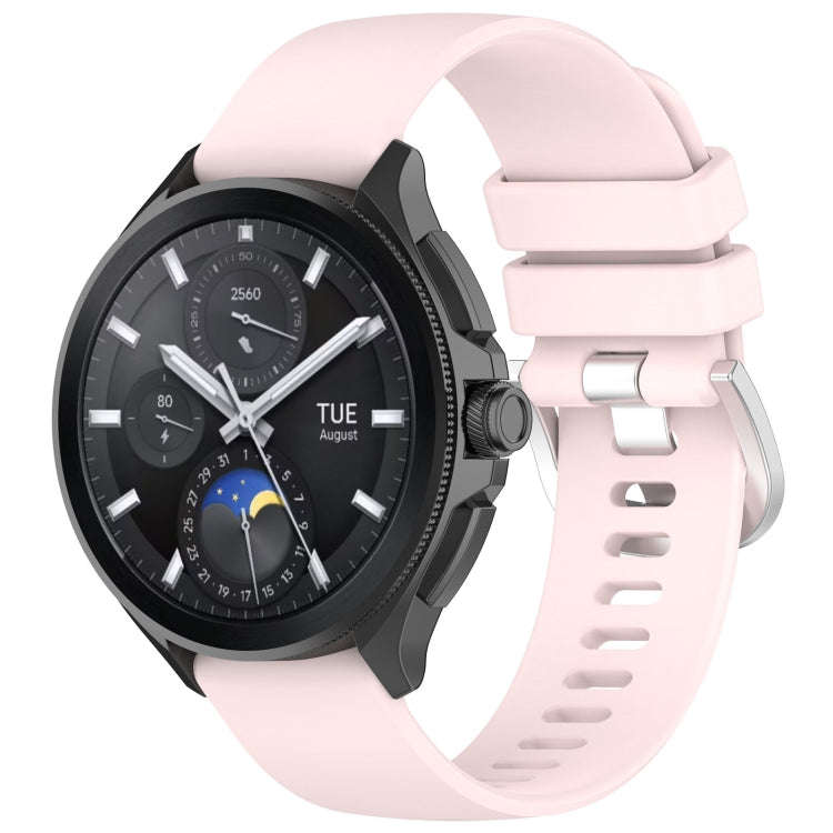 For Huawei Watch 2 Pro / Honor Watch 4 Pro Liquid Glossy Silver Buckle Silicone Watch Band(Light ...