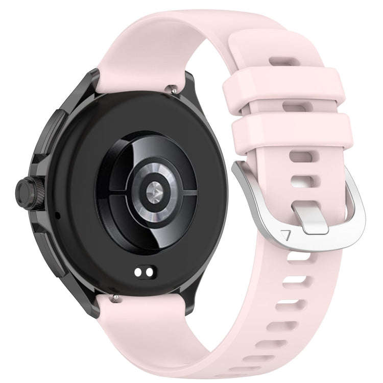 For Huawei Watch 2 Pro / Honor Watch 4 Pro Liquid Glossy Silver Buckle Silicone Watch Band(Light ...