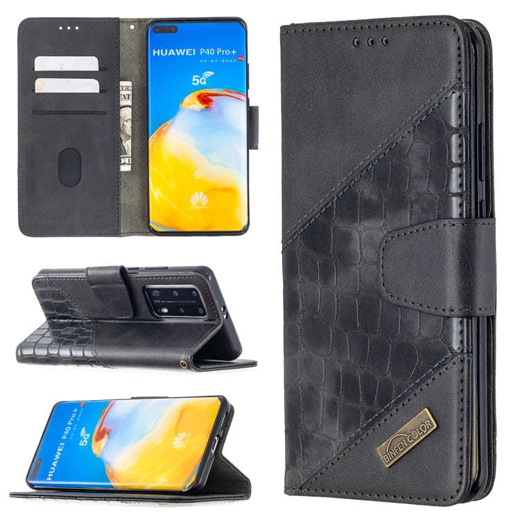 For Huawei P40 Pro Matching Color Crocodile Texture Horizontal Flip PU Leather Case with Wallet &...