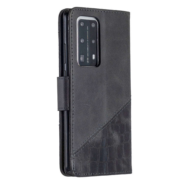 For Huawei P40 Pro Matching Color Crocodile Texture Horizontal Flip PU Leather Case with Wallet &...