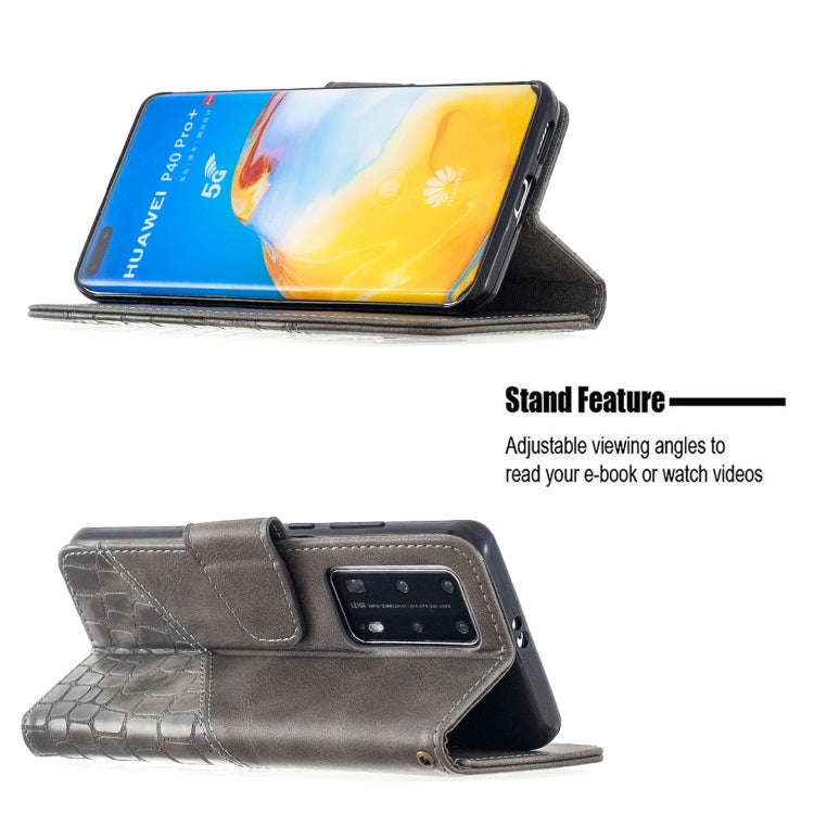 For Huawei P40 Pro Matching Color Crocodile Texture Horizontal Flip PU Leather Case with Wallet &...