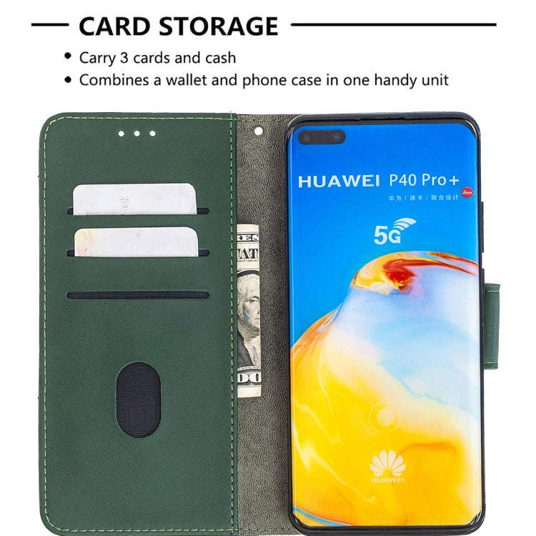 For Huawei P40 Pro Matching Color Crocodile Texture Horizontal Flip PU Leather Case with Wallet &...