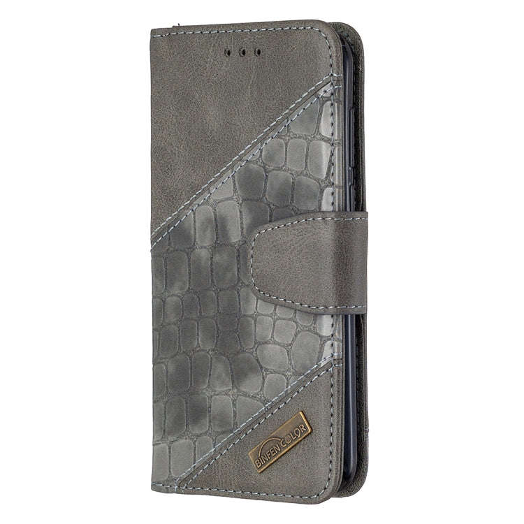 For Huawei Y5P Matching Color Crocodile Texture Horizontal Flip PU Leather Case with Wallet & Hol...